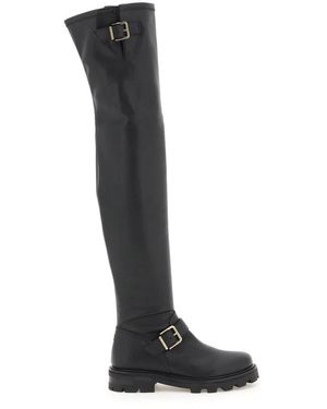 Jimmy Choo Biker Ii Overknee Laarzen - Zwart