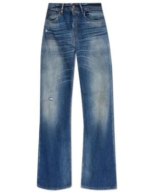 Acne Studios Jeans ,Blauw ,Katoen Jeans Met Vintage-Effect