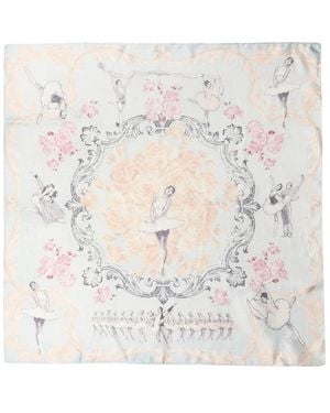 Dolce & Gabbana Ballerina Floral Foulard - Wit