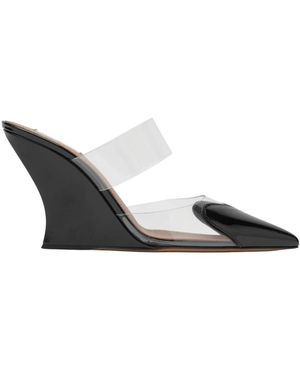 Alaïa Le Cœur Wedge Mules - Zwart