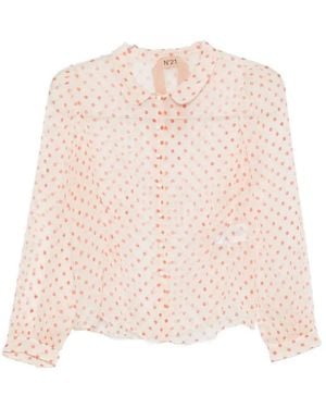 N°21 Overhemden ,Veelkleurig ,G032 5601 Camicia Tessuto - Roze