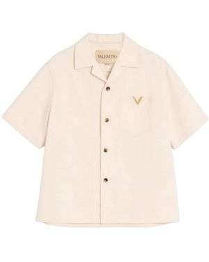 Valentino Short Sleeve Shirts - Natural