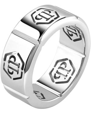 Philipp Plein Skulpturaler Bandring - Weiß