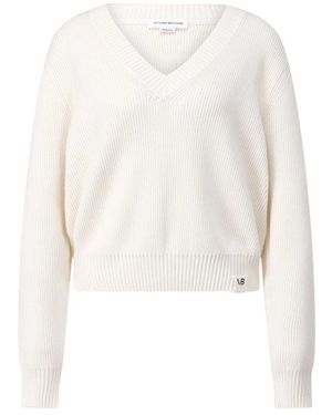 Victoria Beckham V-Neck Knitwear - Bianco