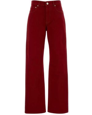 Ami Paris Wide Jeans - Rojo