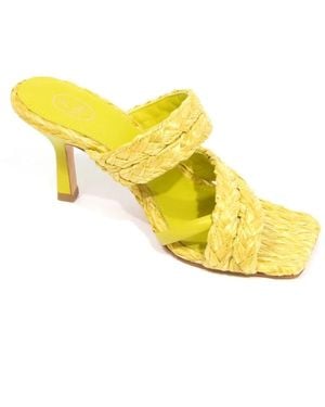 Ash Heeled Mules - Yellow