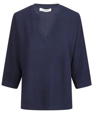 Kangra V-Neck Knitwear - Blu