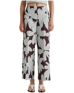 MEIMEIJ Cropped Trousers - Negro