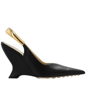 Bottega Veneta Schwarze Pumps Spitze Zehen Schuhe