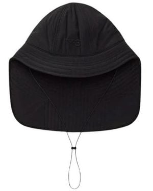 Y-3 Gesteppter Bucket Hat - Schwarz