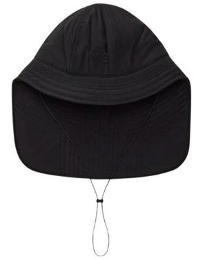 Y-3 Gewatteerde Bucket Hat - Zwart