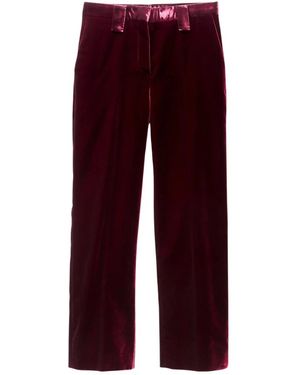 Versace Viskose Samt Hose - Rot