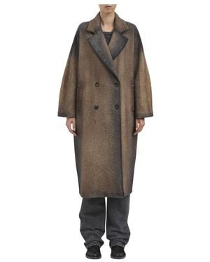 Avant Toi Double-Breasted Coats - Brown