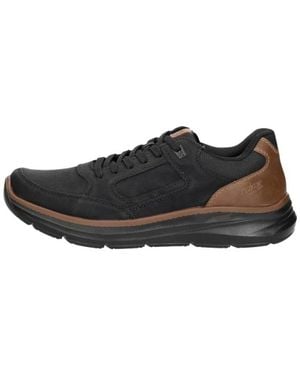 Rieker Low-Top Schnürschuhe - Schwarz