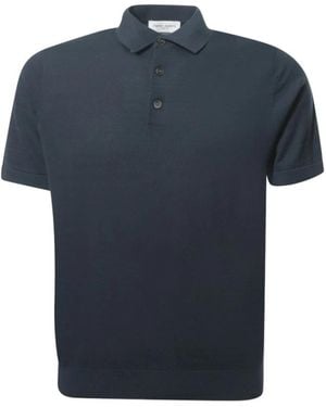 Balmain Tops ,Blauw ,Katoen Poloshirt Met Korte Mouwen