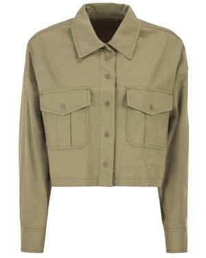 Weekend by Maxmara Boxy Cotton Panama Shirt - Groen