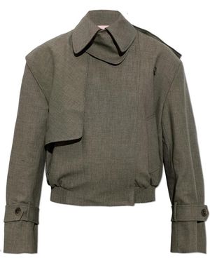 Christopher Esber Cropped Trench Jacket - Groen