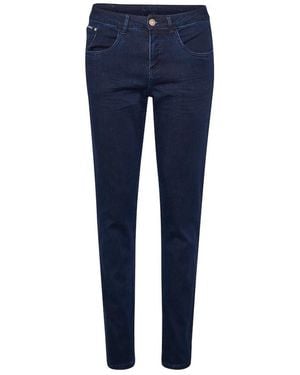 Cream Skinny Fit Jeans - Blue