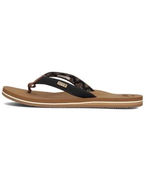 Reef Schoenen ,Zwart ,Zwarte Cushion Sands Slippers - Bruin