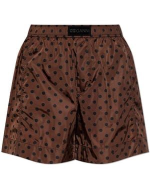 Ganni Casual Shorts - Marrone