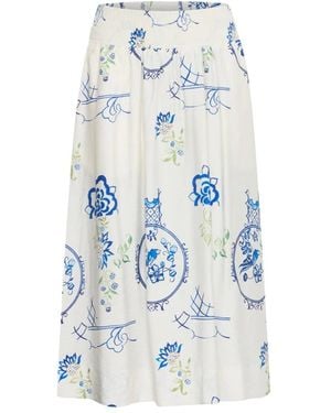 Ichi Midi Skirts - Azul
