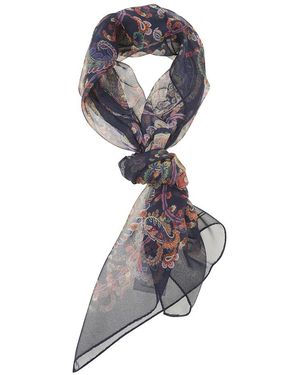 Etro Accessoires ,Veelkleurig ,Tosca Sjaal - Grijs