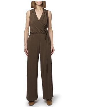 Weekend by Maxmara Jumpsuits & Playsuits ,Bruin ,Tuta Drappeggiata Wkdtropico