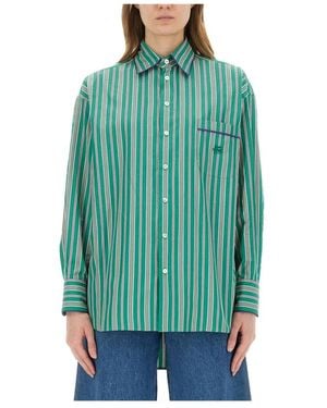 Etro Overhemden ,Groen ,Katoen Shirt