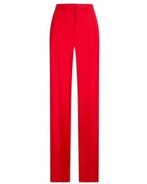 Blumarine Twill Wool Pipe Broeken - Rood