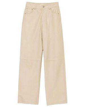 By Malene Birger Leather Trousers - Neutro