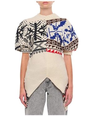 Sacai Round-Neck Knitwear - Nero