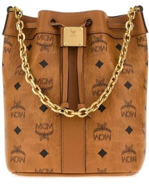 MCM Tassen ,Veelkleurig ,Leer Dessau Bucket Bag - Bruin