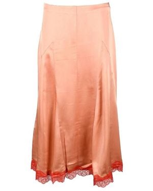 Semicouture Midi Skirts - Orange
