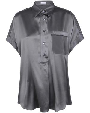 Brunello Cucinelli Overhemden ,Grijs ,Blouses