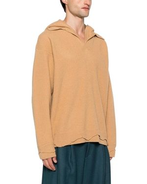 Laneus V-Neck Knitwear - Naturel