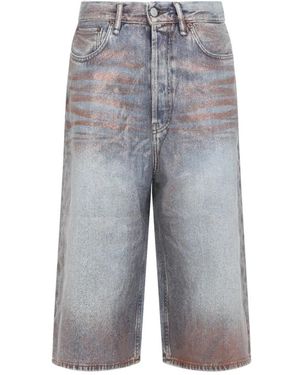 Acne Studios Korte Broeken ,Blauw ,Denim Denim Short - Grijs