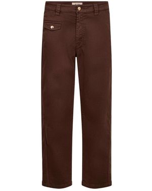 Mos Mosh Straight Trousers - Marrón