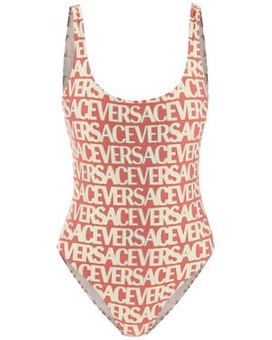 Versace Badmode ,Rood ,One Piece Swimsuit