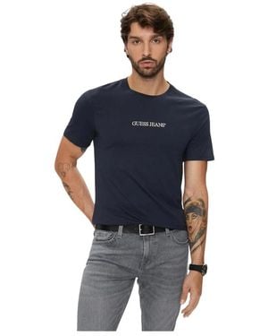 Guess Tops ,Blauw ,Katoen T-Shirt