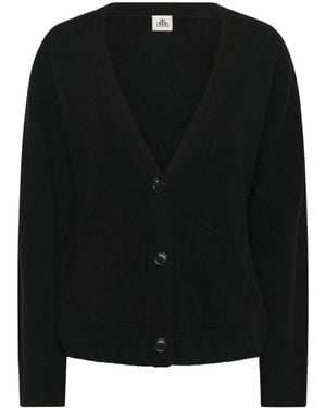Karen By Simonsen Texturierter Button Cardigan - Schwarz