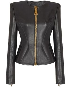 Balmain Leather Jackets - Nero