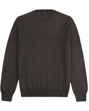 Fay Round-Neck Knitwear - Grey
