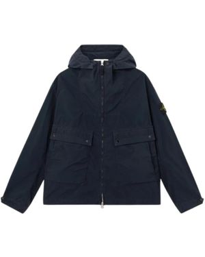 Stone Island Jassen ,Blauw ,Licht Compact Touch Poly-Tc Jack
