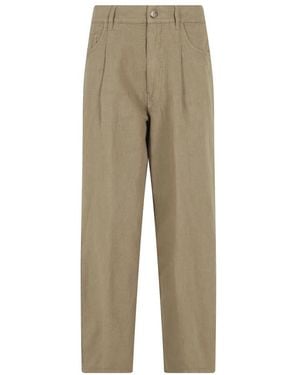 Kiltie Broeken ,Bruin ,Barrel Jeans - Naturel