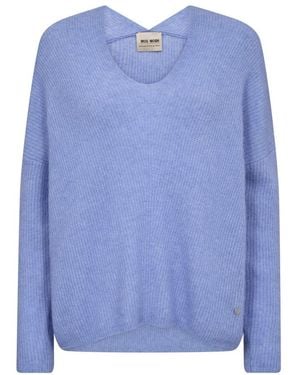Mos Mosh V-Neck Knitwear - Blue