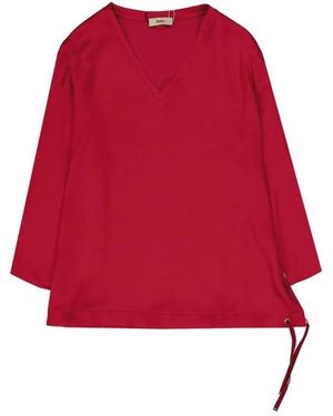 Herno Long Sleeve T-Shirts - Red