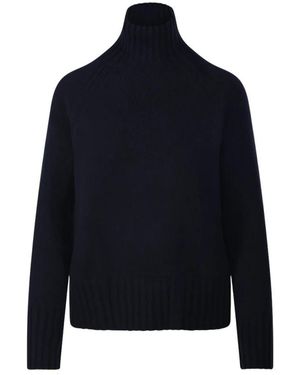 Max Mara Truien & Vesten ,Blauw ,Wol Mantova Turtleneck Trui