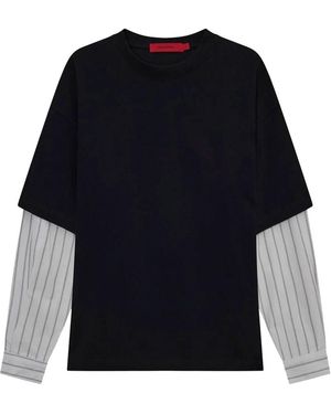 Acupuncture Long Sleeve Tops - Bleu