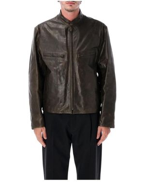 Lemaire Leather Jackets - Noir