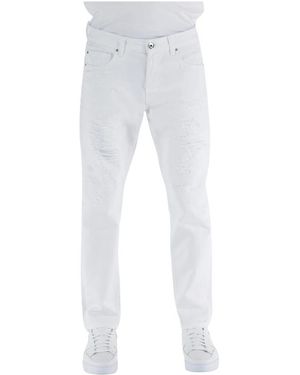 Desmo Zerstörte Weiße Denim-Jeans